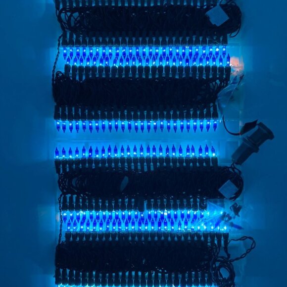 2 Pack Vintage Ultra Bright Christmas 100 Bulb Light Sets Blue Bulbs New In Box - Picture 5 of 5